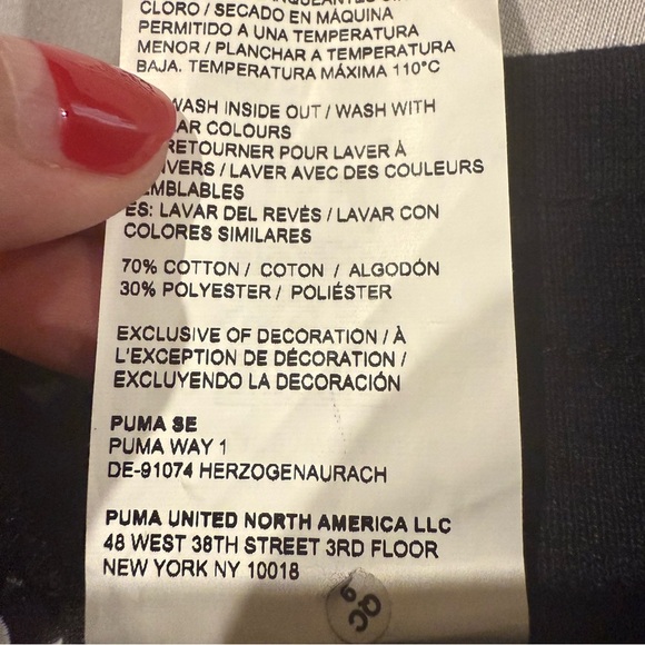 Puma Kids Black Fleece Sweats Joggers with Pink Logo Size 14/16 - Picture 11 of 11